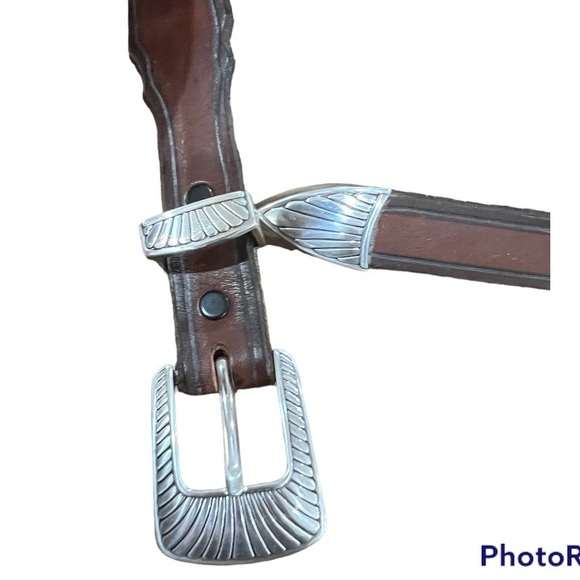 VTG 1996 WESTERN LEATHER BELT - Picture 7 of 7